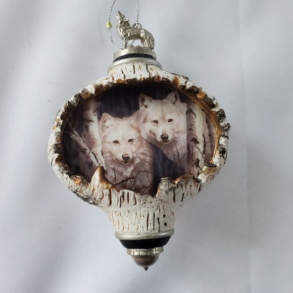 Bradford Edition Spirits Of The Forest Wolf Heirloom Ornaments By Rusty Frentner - Picture 3 of 8